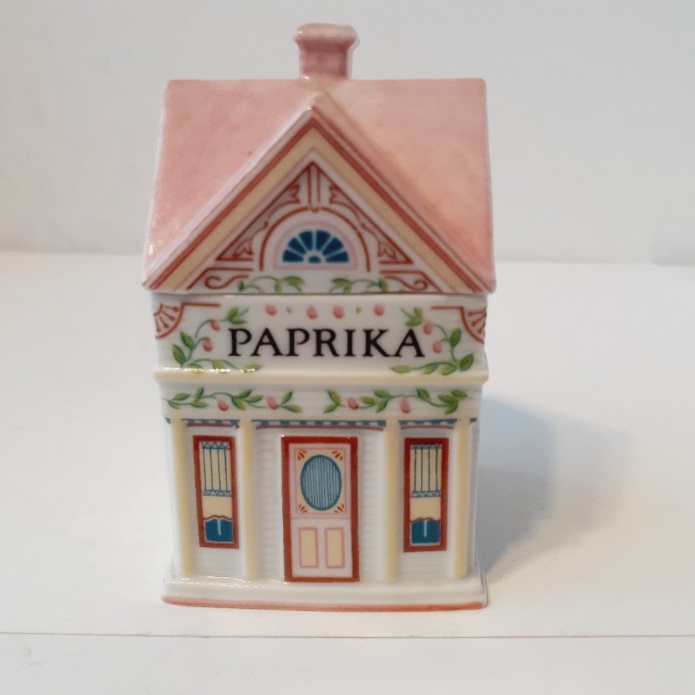 Lenox Spice Village Porcelain Spice Jar Paprika House 1989 Vintage